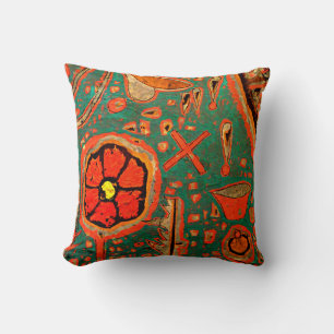 Klee - Efflorescence, abstract artwork, Throw Pillow