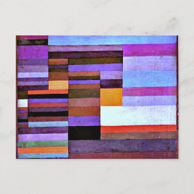 Klee - Fire Evening, 1929 Postcard (Front)