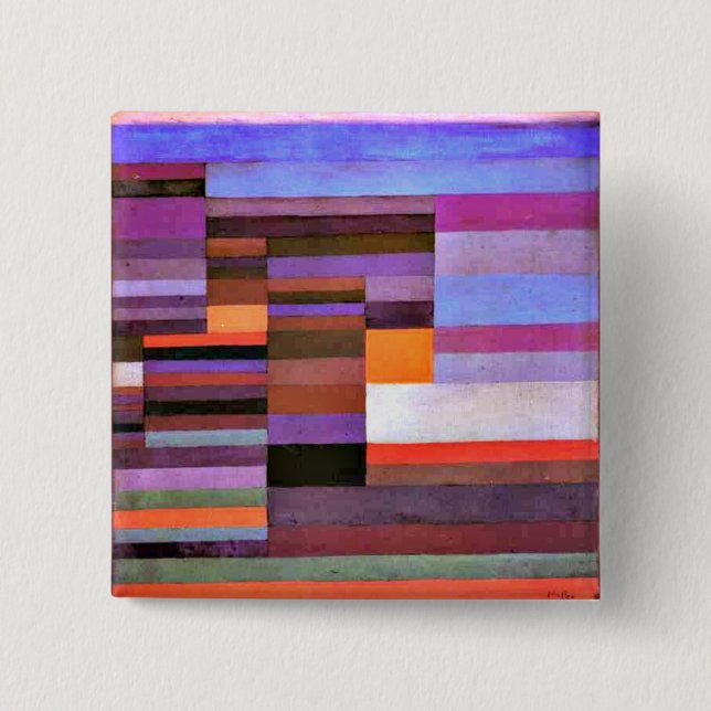 Klee - Fire Evening 2 Inch Square Button (Front)