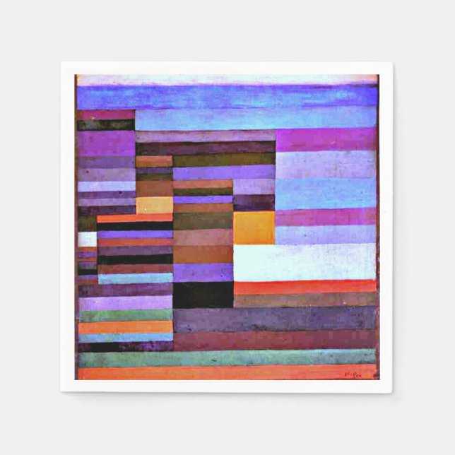 Klee - Fire in the Evening Napkin (Front)