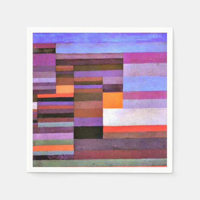 Klee - Fire in the Evening Napkin (Front)