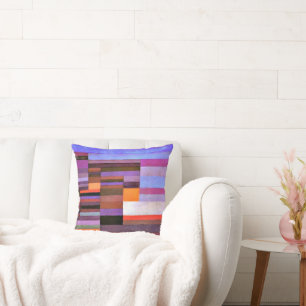 Klee - Fire in the Evening Throw Pillow