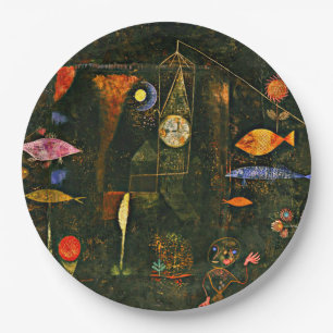 Klee - Fish Magic, famous painting, Paper Plate