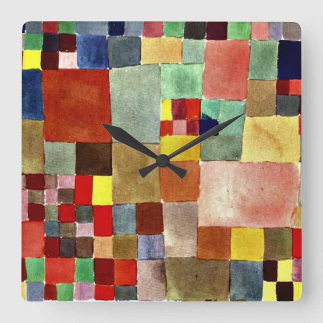 Klee - Flora on Sand Square Wall Clock (Front)