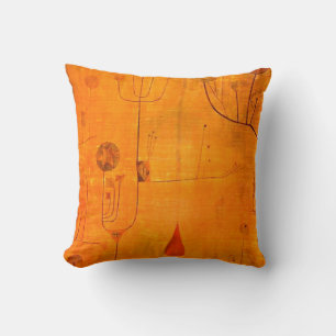 Klee - Fruits on Red Throw Pillow
