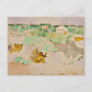 Klee - Houses on the Dune Postcard
