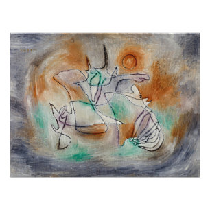 Klee - Howling Dog, abstract art, Photo Print
