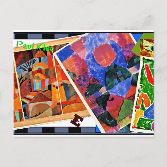 Klee - I Love Paul Klee, collage, Postcard (Front)