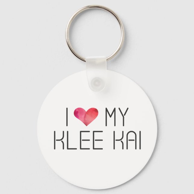 Klee Kai Love Quote Keychain (Front)