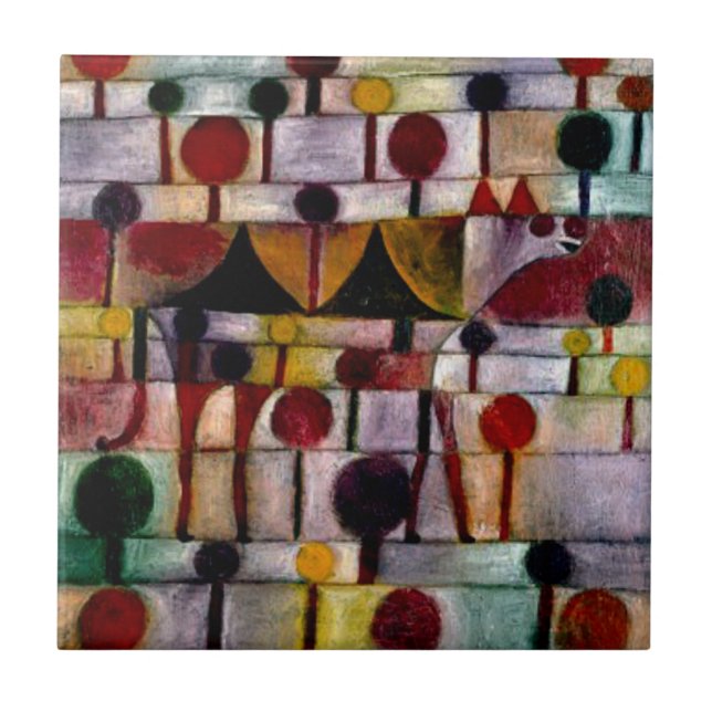 Klee - Kamel in Rhythmischer Baumlandschaft Klein Tile (Front)