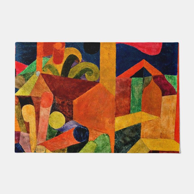 Klee - Landscape with Flags Doormat (Front)