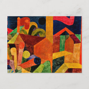 Klee - Landscape with Flags Postcard