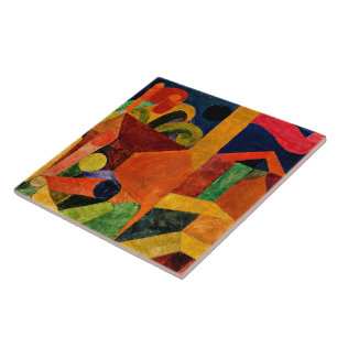 Klee - Landscape with Flags Tile