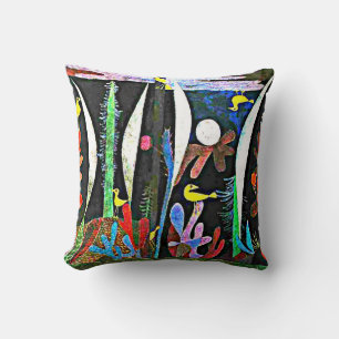Klee - Landscape with Yellow Birds Throw Pillow