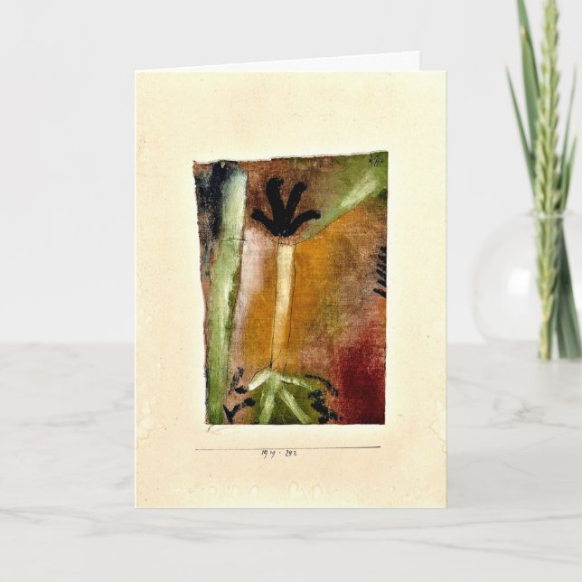 Klee - Little Tree, abstract art Card (Front)