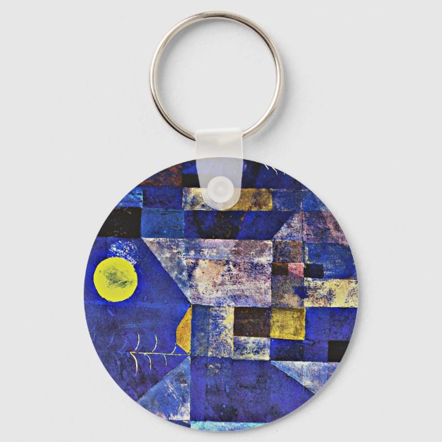 Klee - Moonlight, famous painting Keychain (Front)