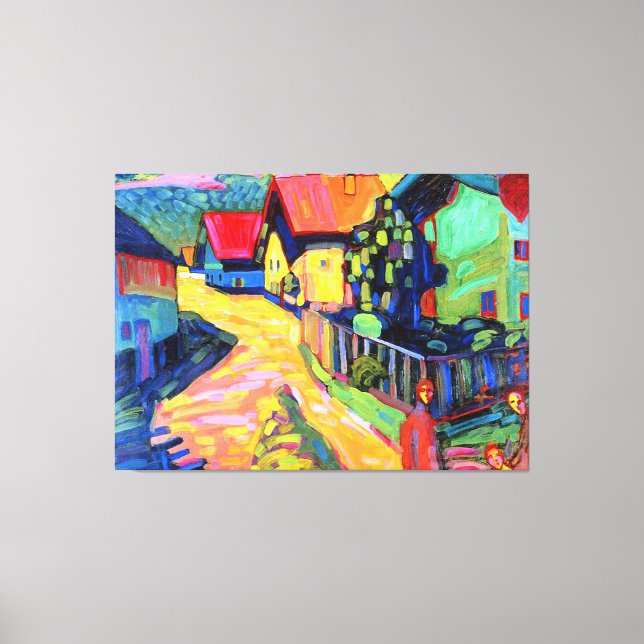 Klee - Murnau Street with Women Canvas Print (Front)