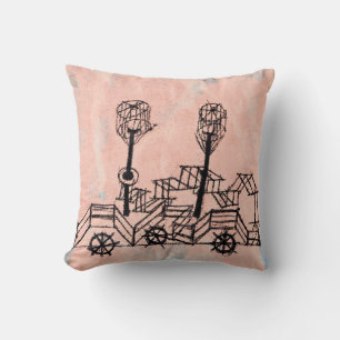 Klee - Old Steamboat, abstract art Throw Pillow