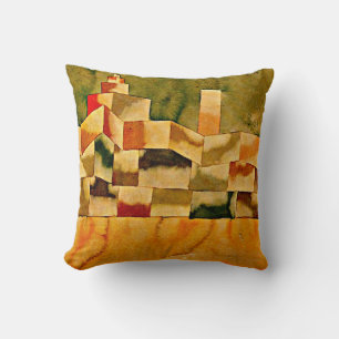 Klee - Oriental Architecture Throw Pillow