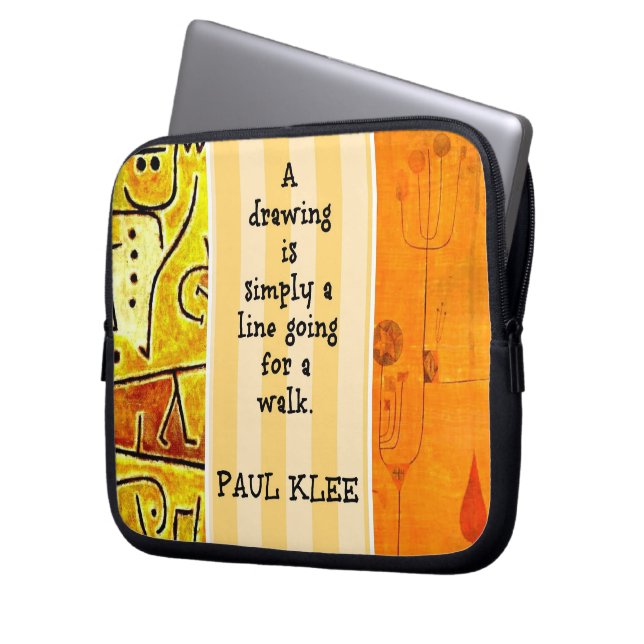 Klee - Quotation and Paintings Laptop Sleeve (Front Left)