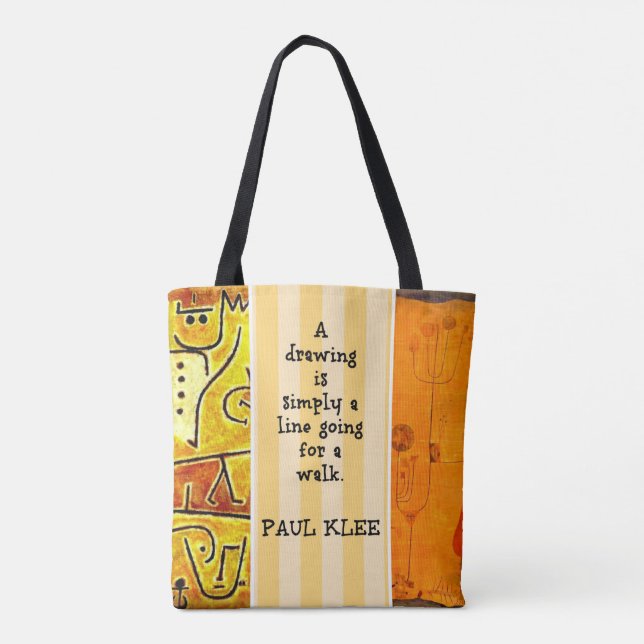 Klee - Quotation and Paintings Tote Bag (Back)