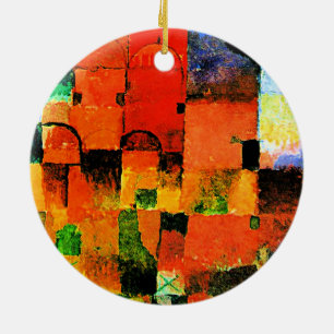 Klee - Red and White Domes 2021 large Ceramic Orna Ornament