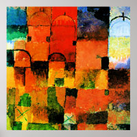 Klee - Red and White Domes,