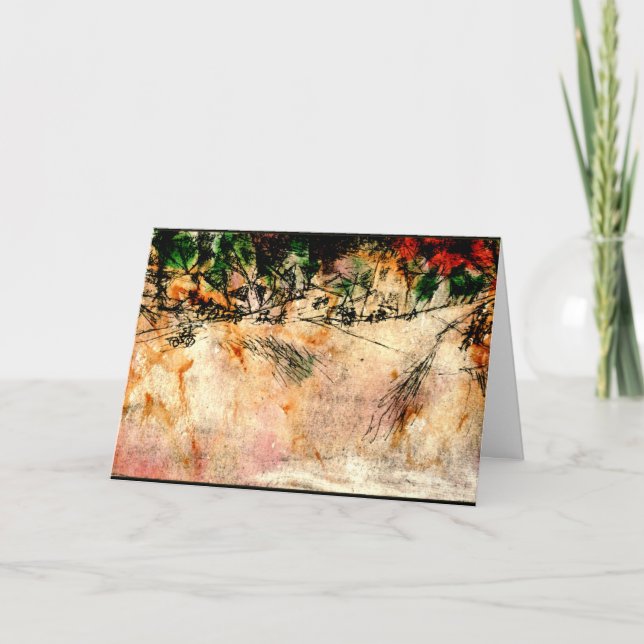 Klee - Road Junction (charcoal drawing) Card (Front)