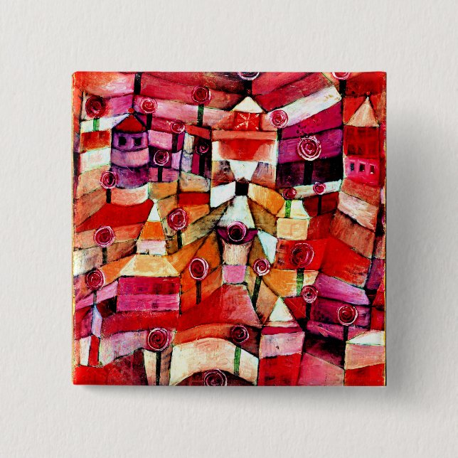 Klee - Rose Garden 2 Inch Square Button (Front)