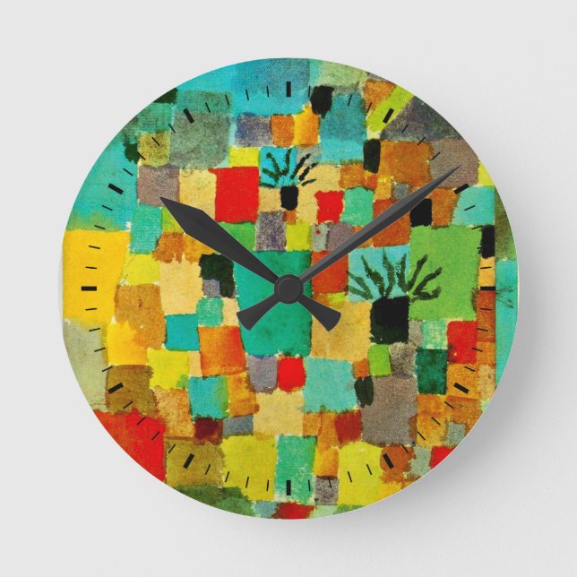 Klee - Southern (Tunisian) Garden Round Clock (Front)