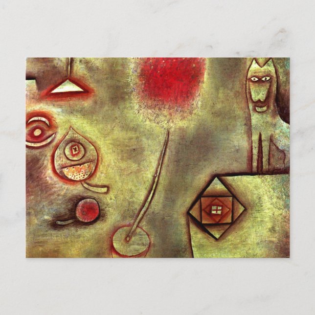 Klee - Still Life with Animal Statuette Postcard (Front)