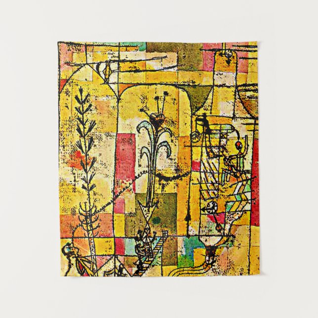 klee - Tale of Hoffmann, famous painting Tapestry (Front)