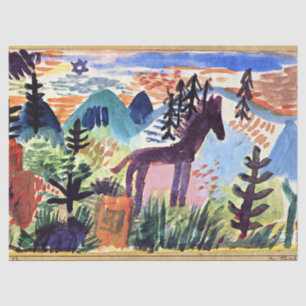 Klee - The Horse, famous painting Tissue Paper