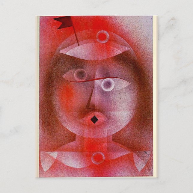 Klee - The Mask with the Little Flag Postcard (Front)
