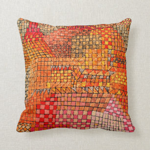 Klee - Town Castle Kr Throw Pillow