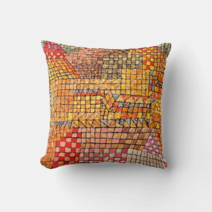 Klee - Town Castle Kr. Throw Pillow