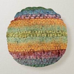Klee - Tree Nursery, famous painting, Round Pillow