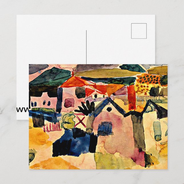 Klee - View of Saint Germain Postcard (Front/Back)