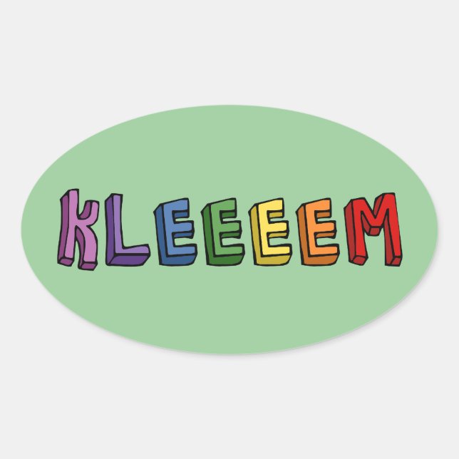 Kleem Oval Sticker (Front)