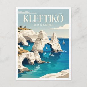 Kleftiko Milos Greece Postcard