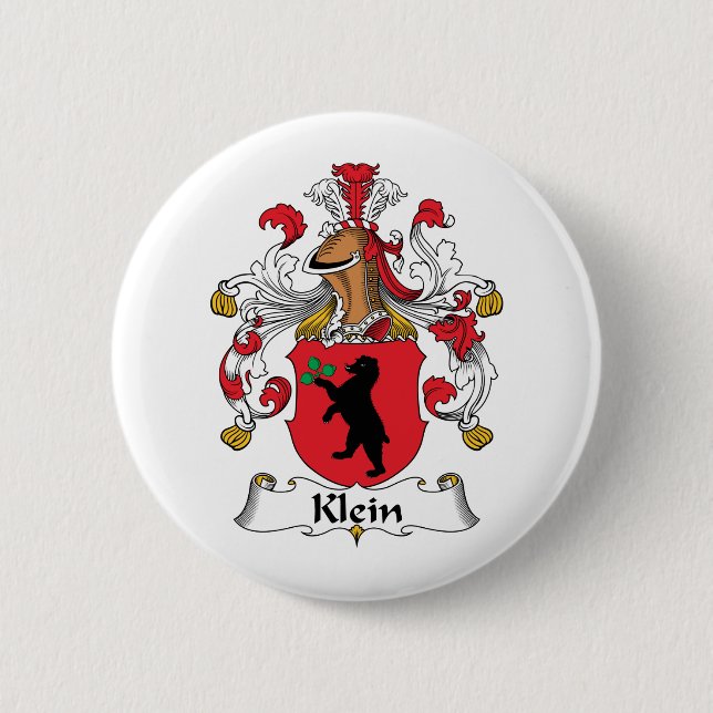 Klein Family Crest 2 Inch Round Button (Front)