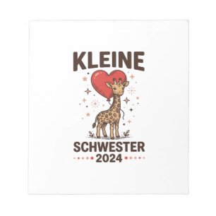 Kleine Schwester 2024 Cute Giraffe Sister Design_1 Notepad