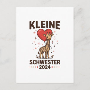 Kleine Schwester 2024 Cute Giraffe Sister Design_1 Postcard