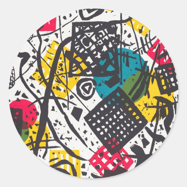 Kleine Welten V (Small Worlds V) Wassily Kandinsky Classic Round Sticker (Front)