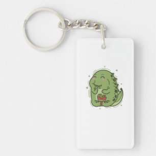 kleiner Dino liebt Pommes Dinosaurier Keychain