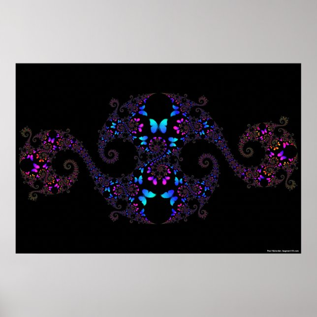 Kleinian Quasifuchsian Limit Set Poster (Front)
