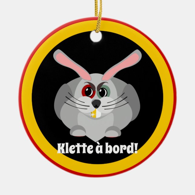 Klette à bord - belgian folklore ceramic ornament (Front)