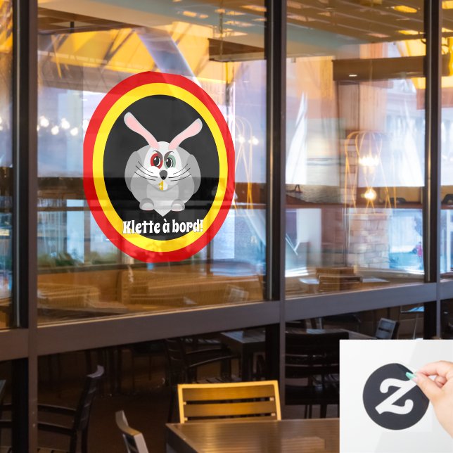 Klette à bord - belgian folklore window cling (Restaurant Window)