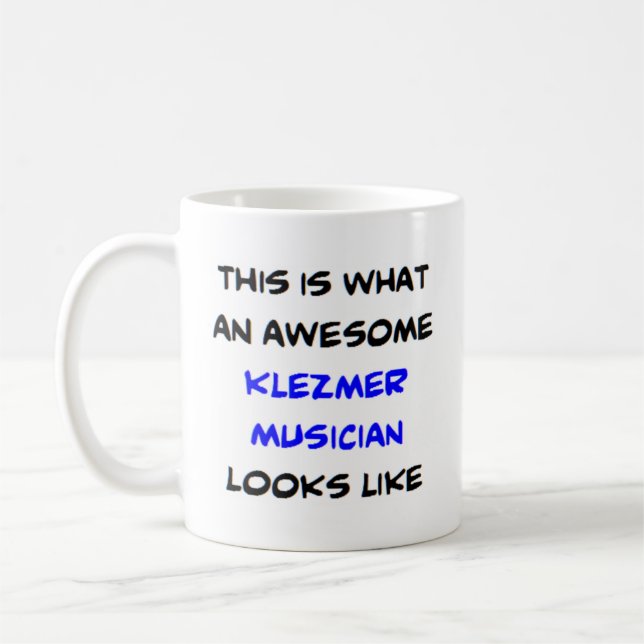 klezmer musician, awesome coffee mug (Left)