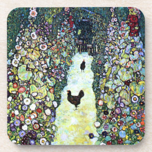 Klimpt Chickens in the Garden Coaste Coaster